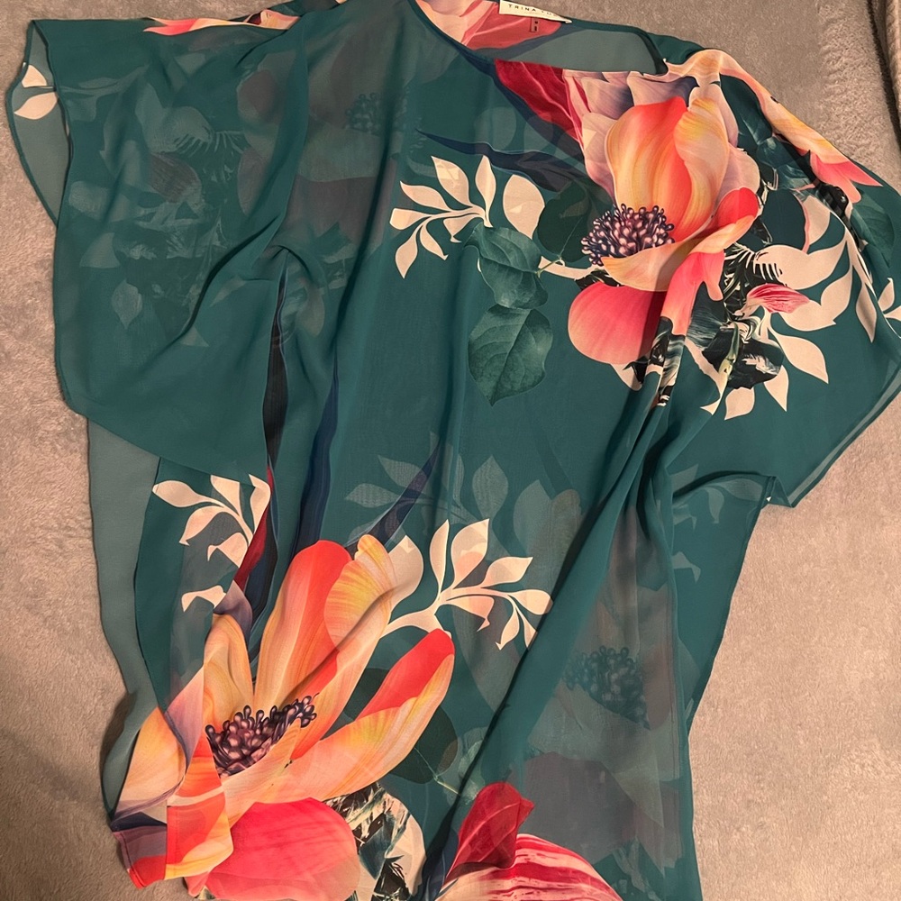 Trina Turk Multicolor Sheer Kimono